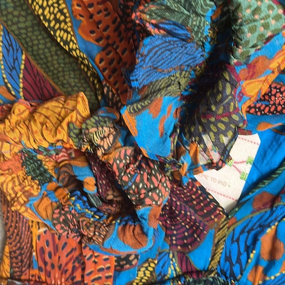 Farm Rio Puff Sleeve Maxi Dress Size XXS NWT - Picture 14 of 16